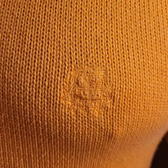 Vntg 80s 90s Great Lakes Recreation Mens Yellow Cotton Knit Sweater XL Dadcore - Picture 9 of 10